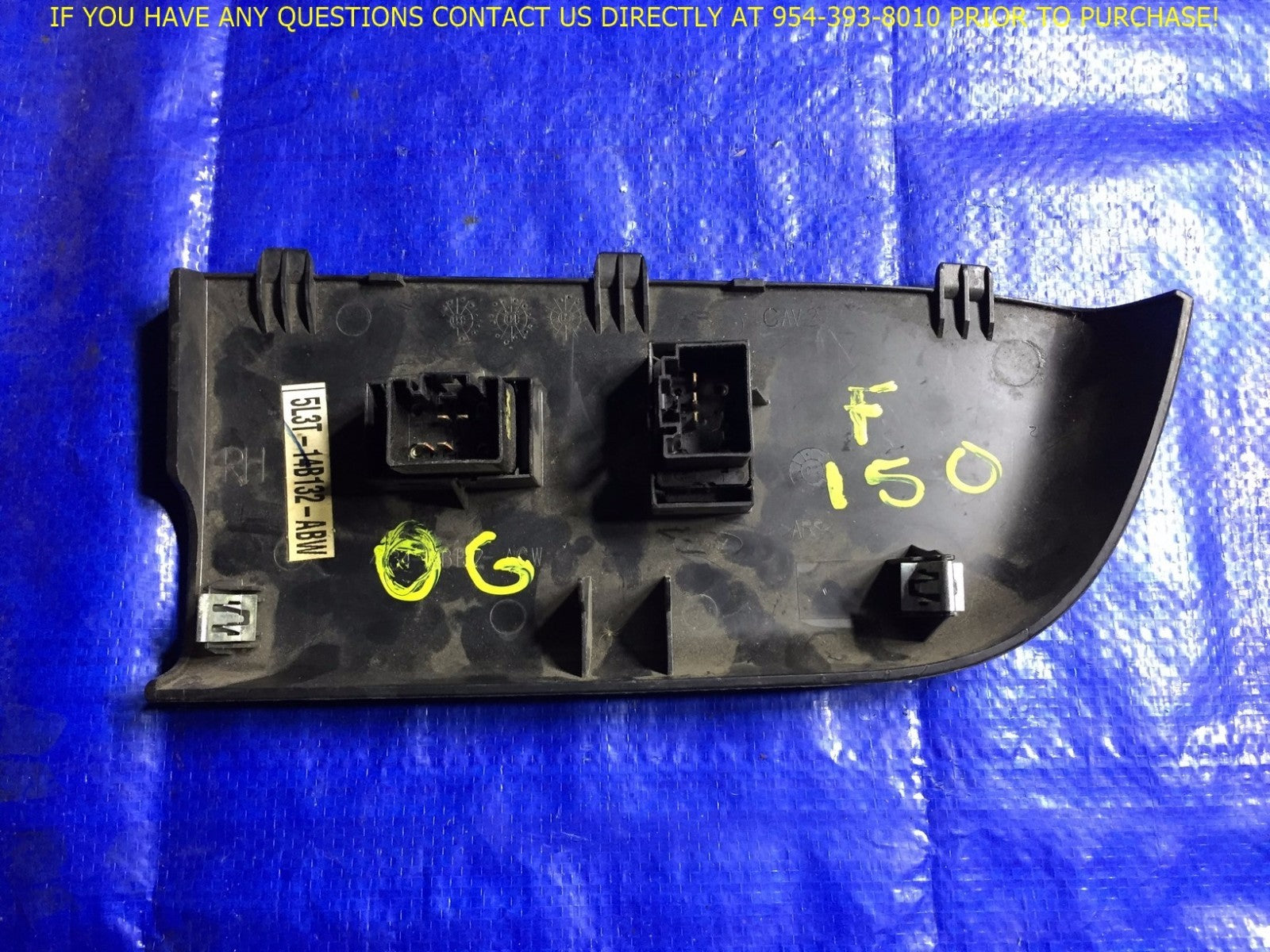 OEM 2006 FORD F150 PASSENGER RIGHT FRONT WINDOW SWITCH BLACK IN COLOR1