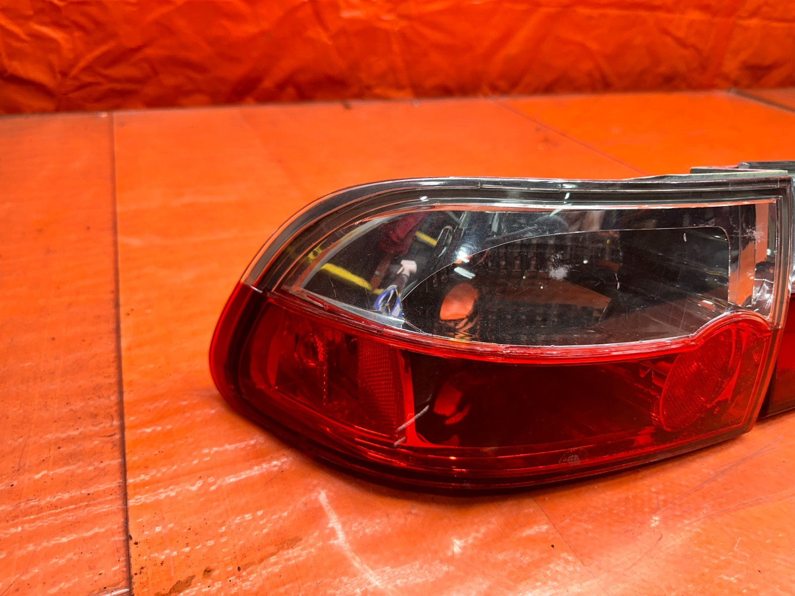 92 95 HONDA CIVIC 2D COUPE   50/50 RED CLEAR TAIL LIGHTS LAMP SET   OEM #3339