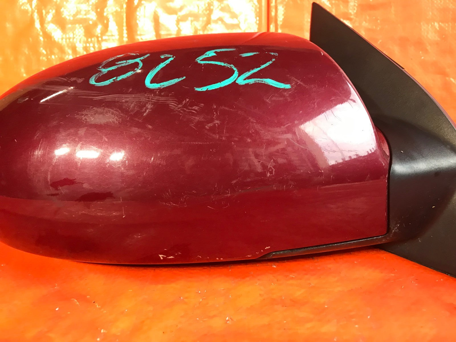 OEM 2007 07 HYUNDAI ACCENT SEDAN PASSENGER RIGHT SIDE VIEW MIRROR RED4