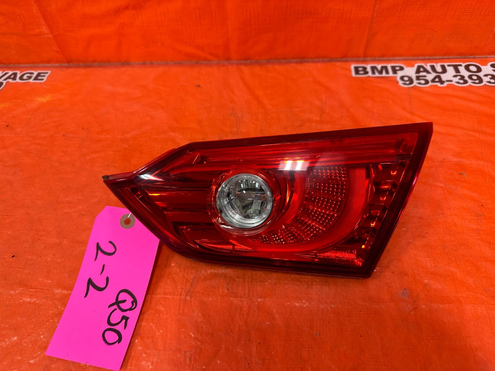 14 15 INFINITI Q50   DRIVER RIGHT TRUNK MOUNTED   INNER TAIL LIGHT LAMP OEM #Q503