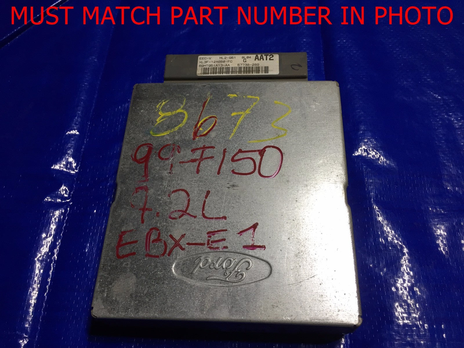 OEM 1999 FORD F150 ENGINE COMPUTER ECU ECM BRAIN EBX XL3F 12A650 FC   OEM0