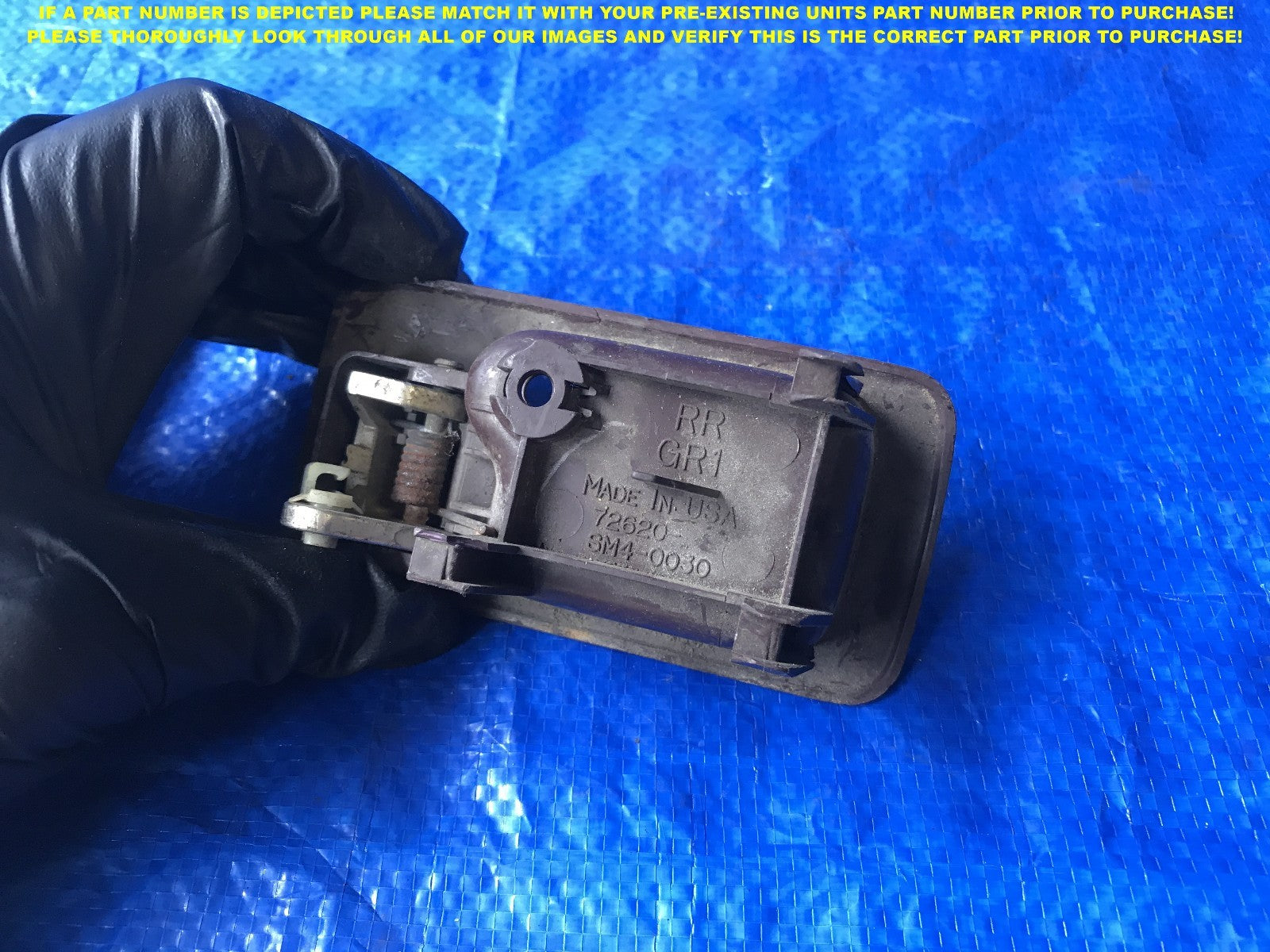 OEM 1990 1991 1992 HONDA ACCORD SEDAN PASSENGER REAR RIGHT INTERIOR DOOR HANDLE 1