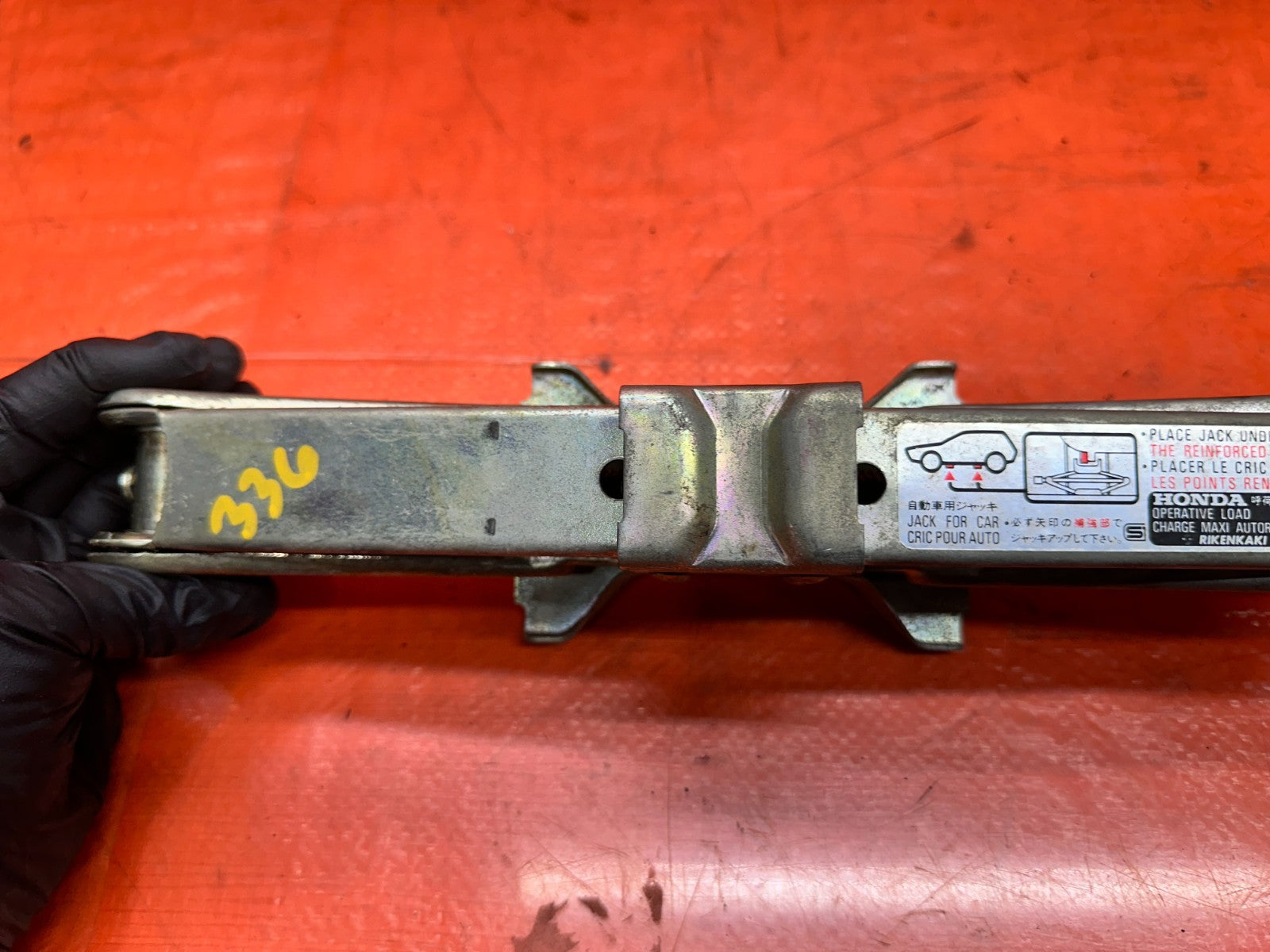 97 01 HONDA PRELUDE 2.2L TRUNK SPARE TIRE EMERGENCY SCISSOR LIFT JACK OEM #3368