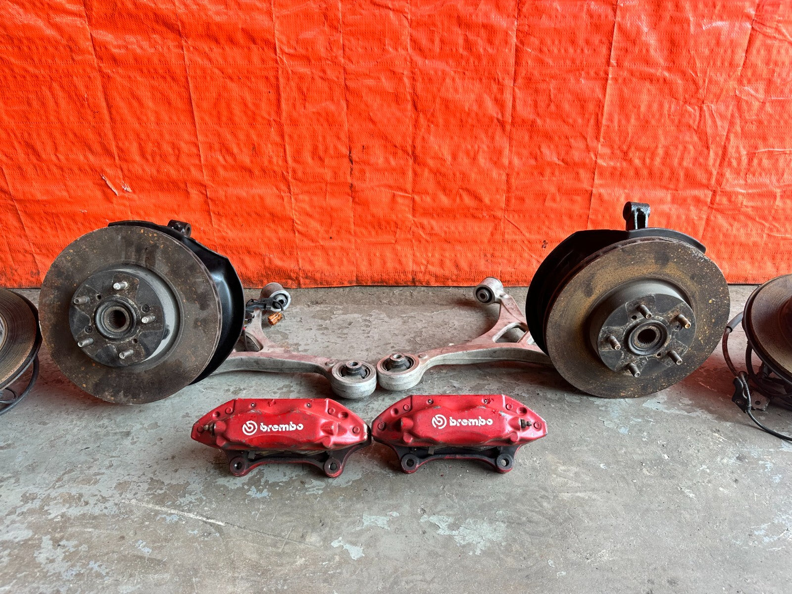 RSX HONDA INTEGRA DC5 TYPE R BREMBO SUSPENSION W/ ALUMINUM ARMS SPINDLES HUBS12