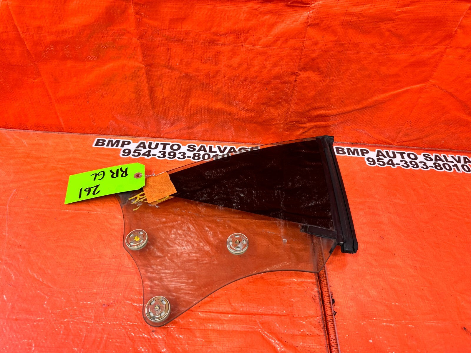 02 10 LEXUS SC430   PASSENGER RIGHT REAR   DOOR GLASS WINDOW   OEM FACTORY #2610