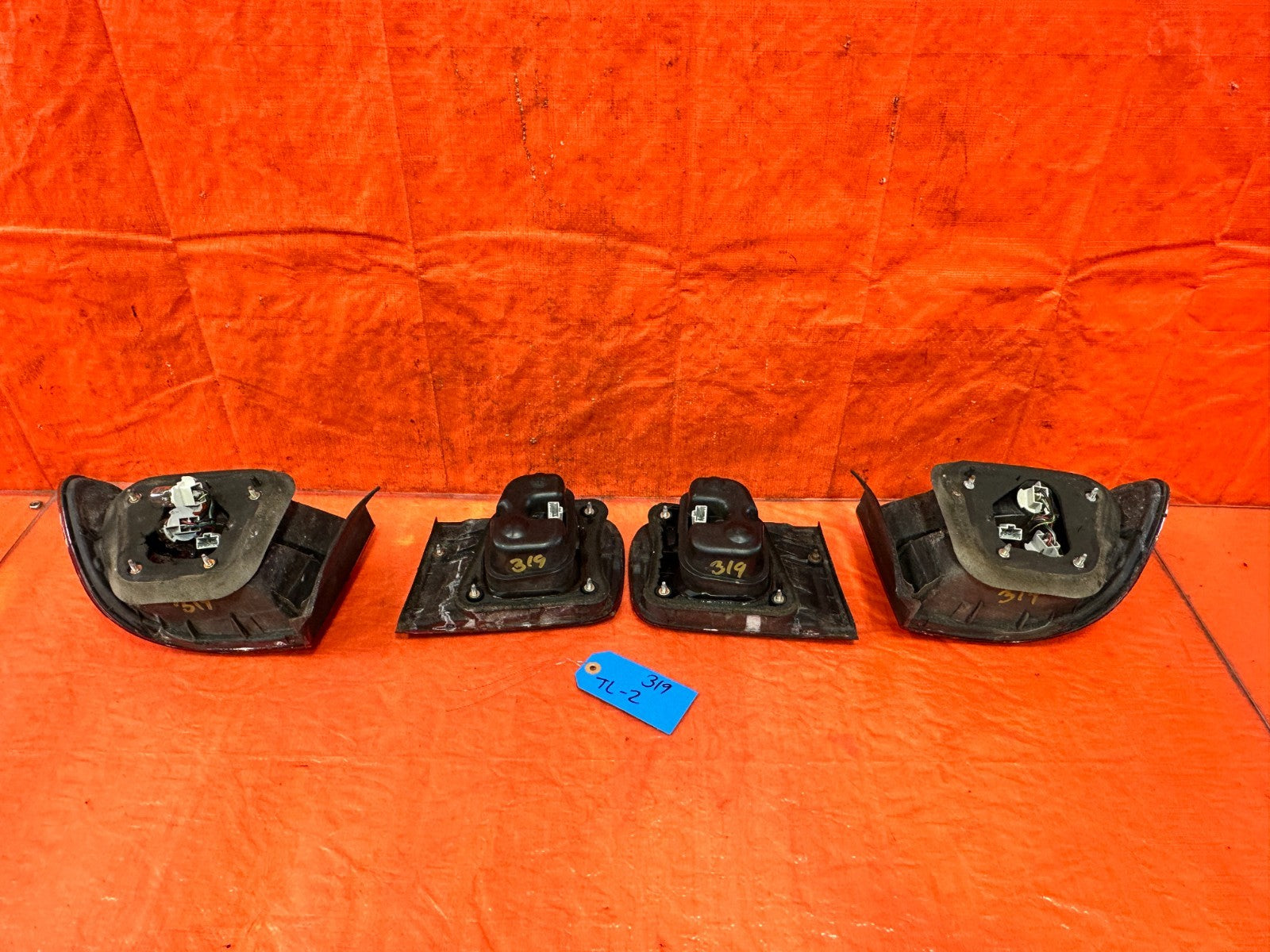 96 98 HONDA CIVIC COUPE 2 DOOR   RED WHITE ORANGE   STANLEY   OEM TAIL LIGHTS12