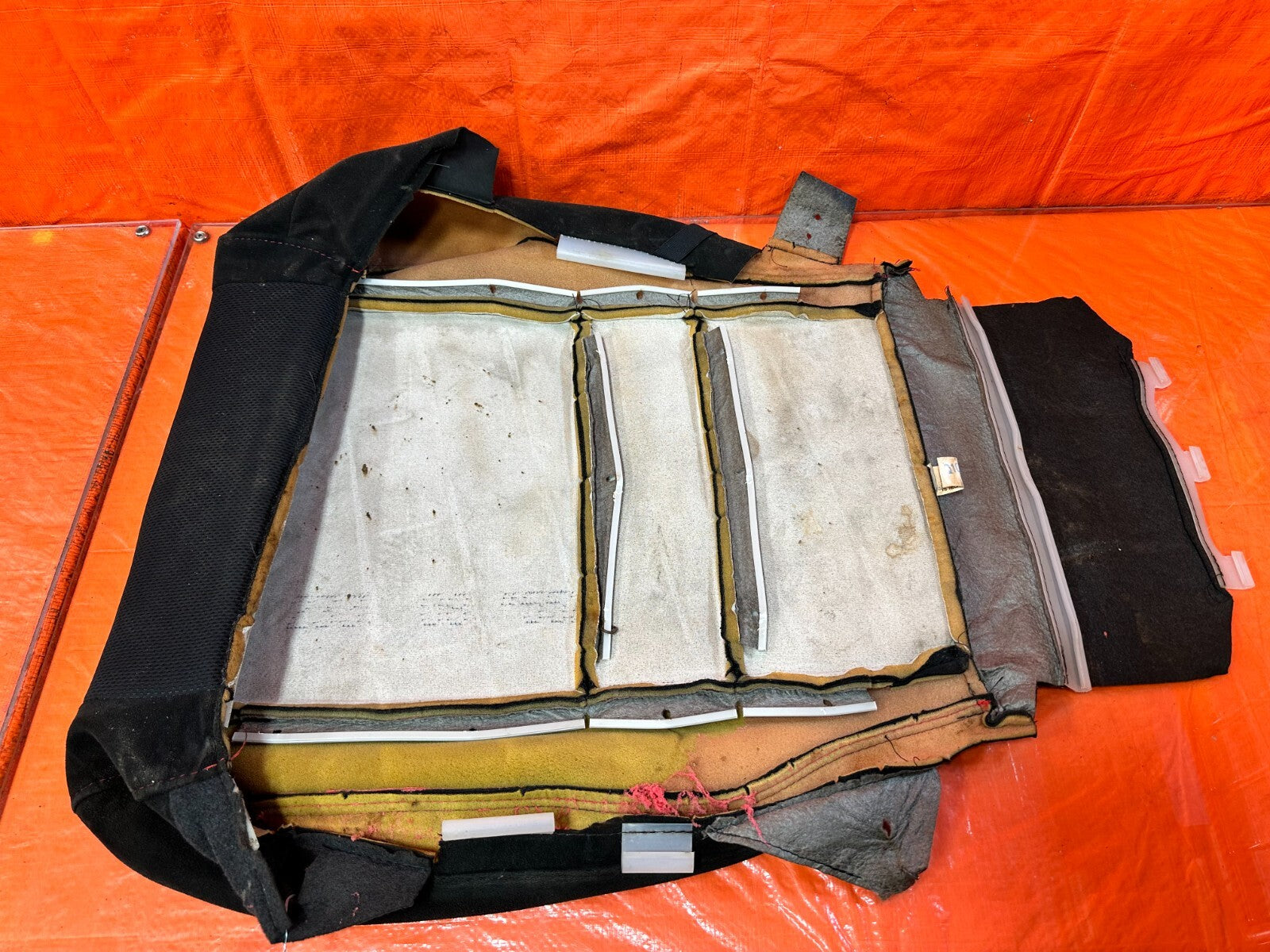 06 11 HONDA CIVIC SI RIGHT FRONT LOWER SEAT SKIN CLOTH FABRIC COVER OEM #2871