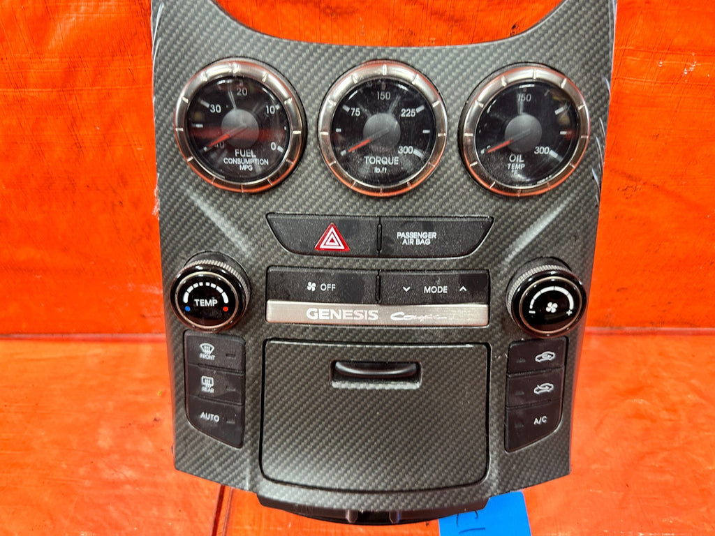 13 16 HYUNDAI GENESIS COUPE AC HEATER CLIMATE CONTROL W/ OIL FUEL TORQUE GAUGE *4