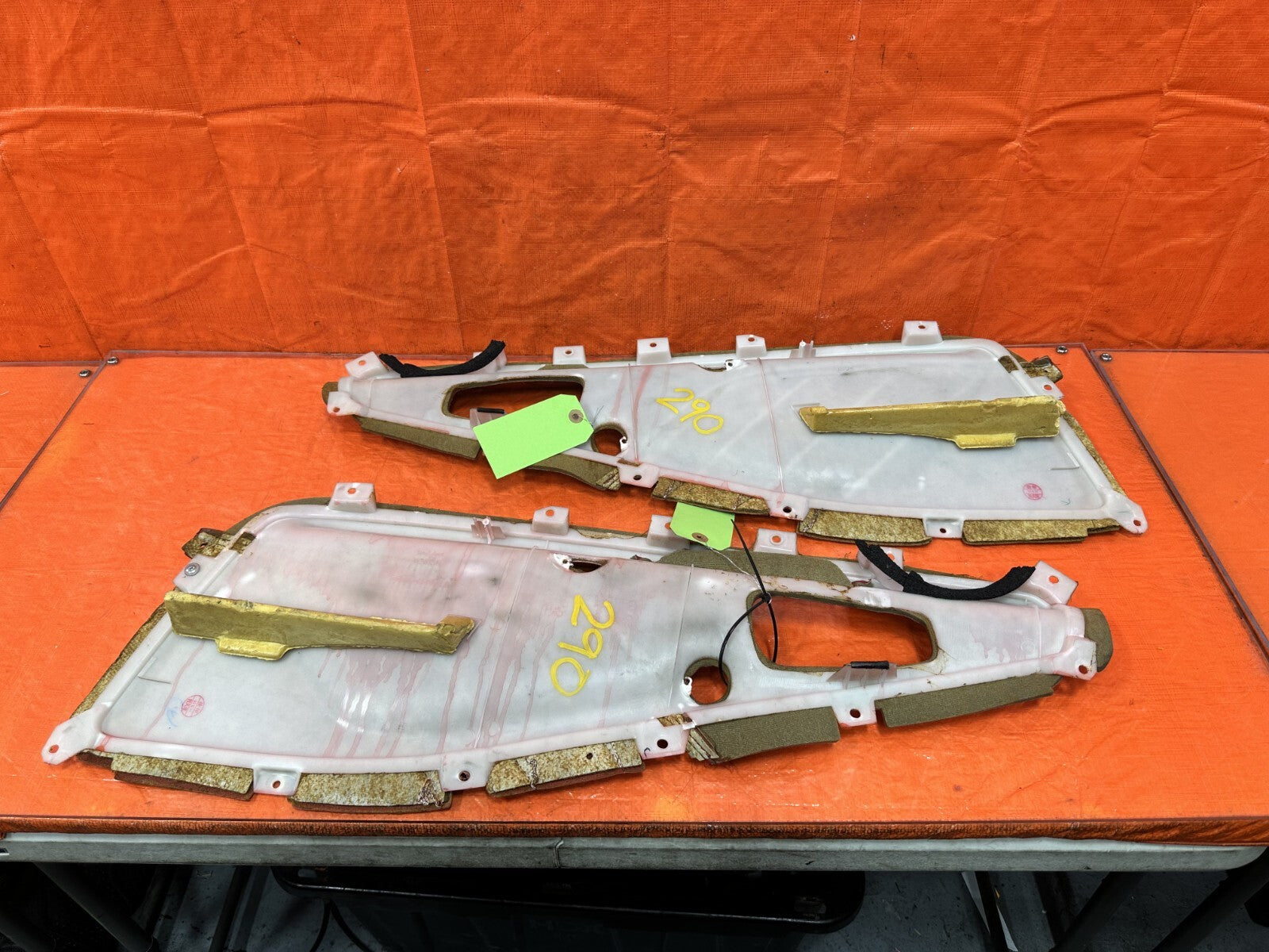 00 03 HONDA S2000 LEFT AND RIGHT ALL RED DOOR PANEL INSERTS INSERT TRIM OEM 29011