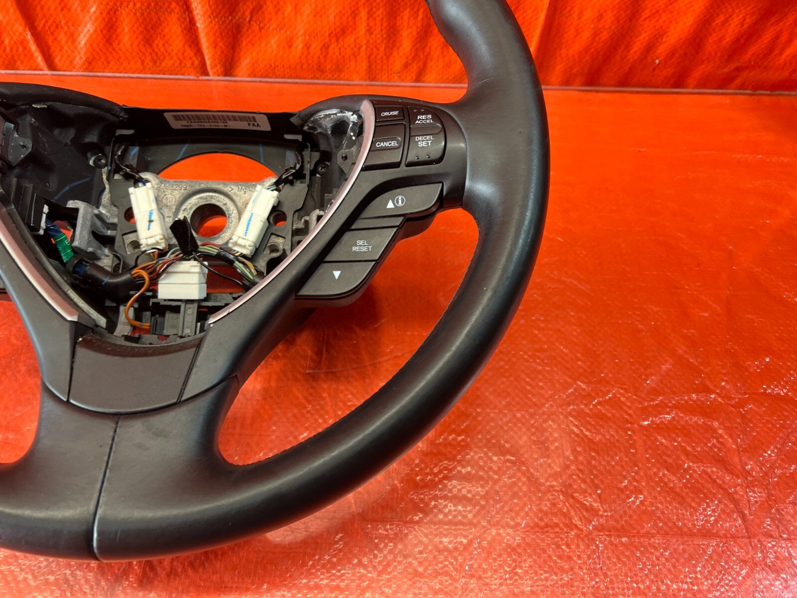 13 15 ACURA RDX   STEERING WHEEL   BLACK LEATHER WRAP   OEM FACTORY #1534