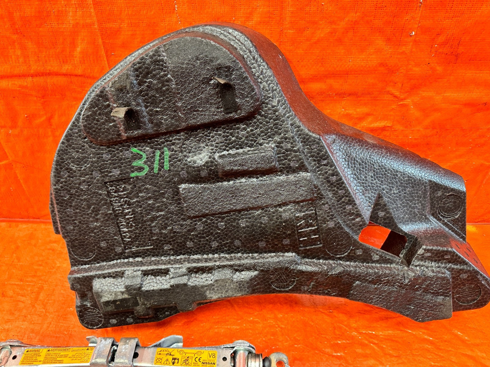 08 09 INFINITI G37 2D COUPE SPORT S   SPARE TIRE FOAM AND TOOL KIT   OEM #3115
