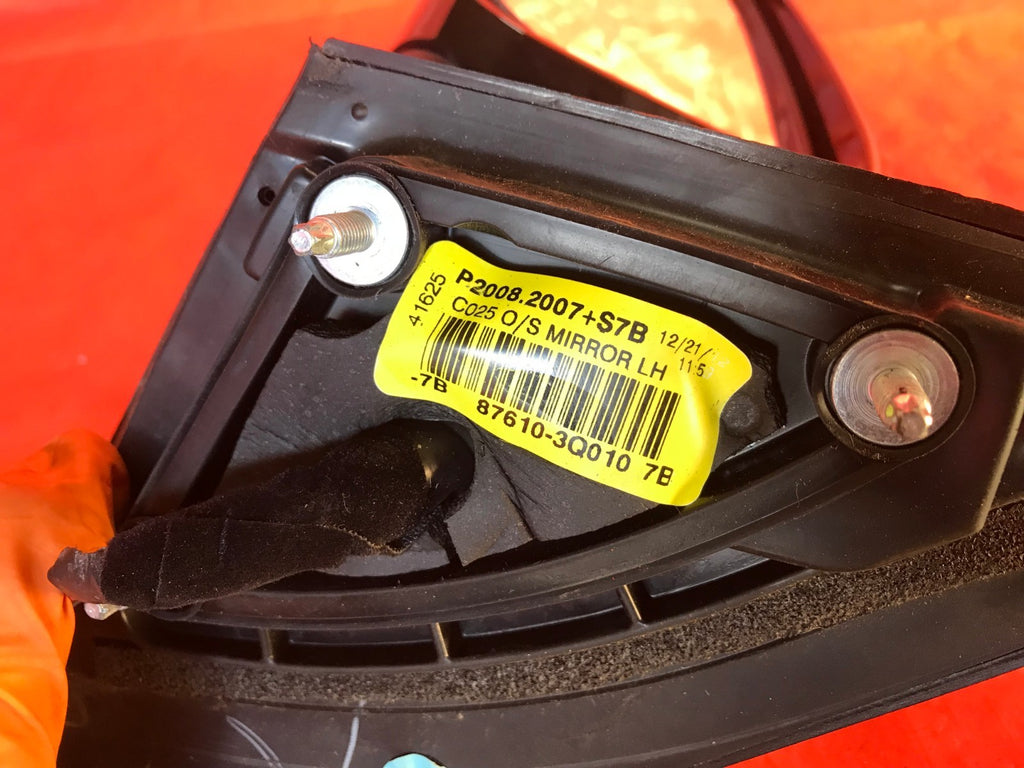 OEM 2011 2012 HYUNDAI SONATA DRIVER LEFT SIDE VIEW MIRROR   BLACK  NON TURN SGNL8