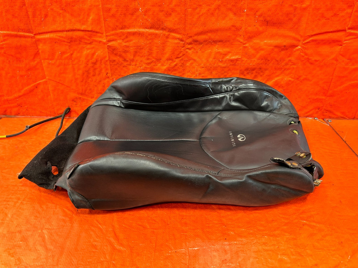 09-15 INFINITI G37 CONVERTIBLE BLACK LEATHER UPPER SEAT LOWER SKIN WRAP OEM 3109