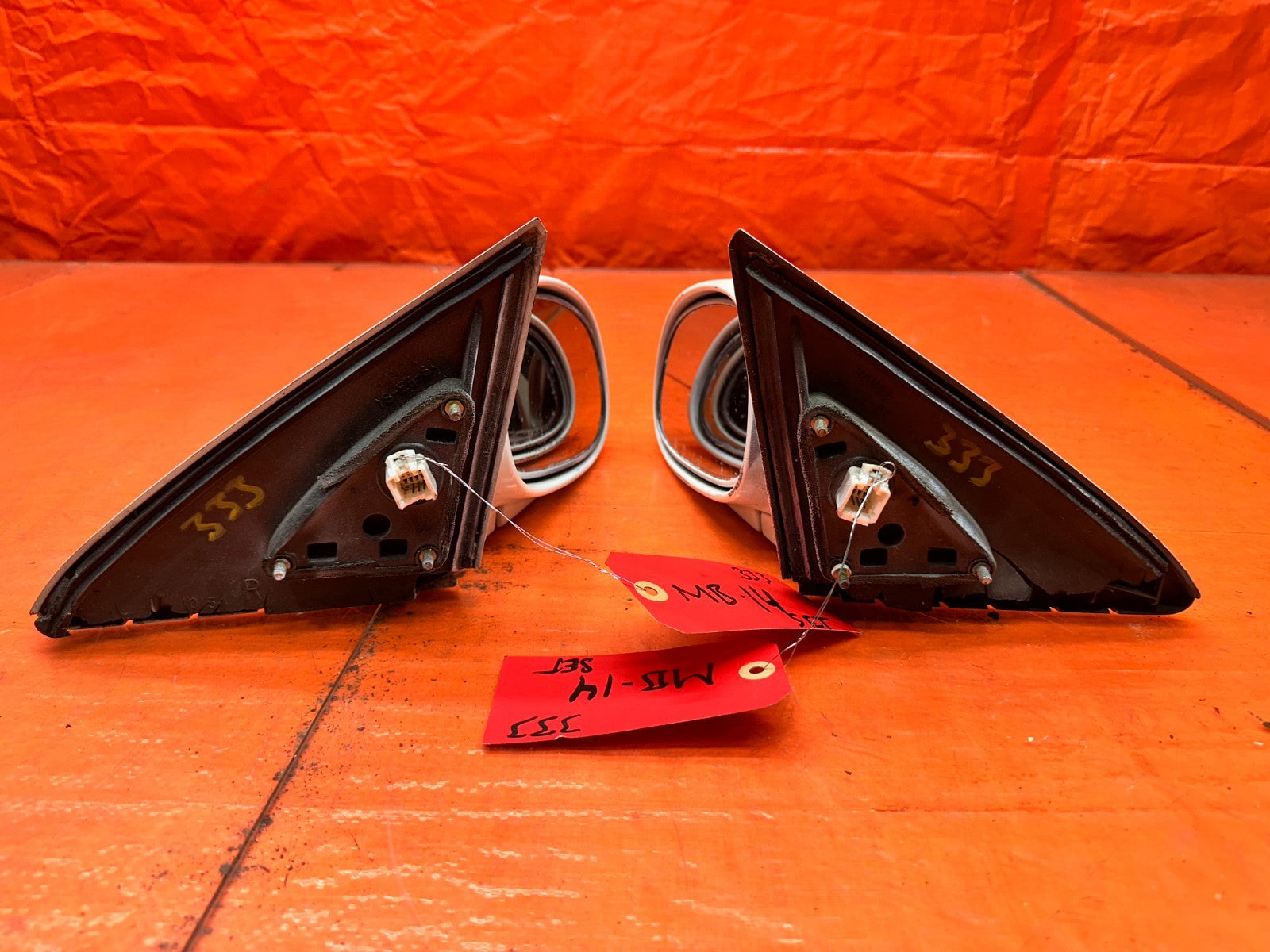 92 95 HONDA CIVIC EX 2D   POWER DOOR SIDE VIEW MIRRORS LEFT RIGHT   OEM #3337