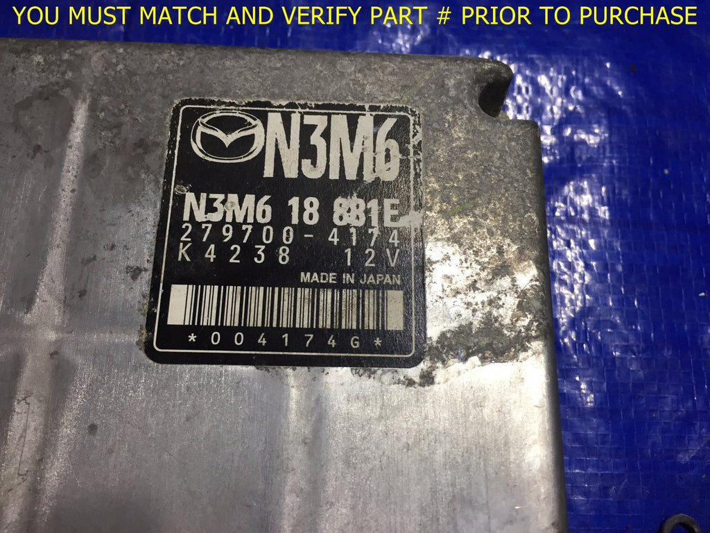 OEM 2007 MAZDA RX 8 ENGINE COMPUTER ECU ECM EBX UNIT 279700 4174 N3M618881E1