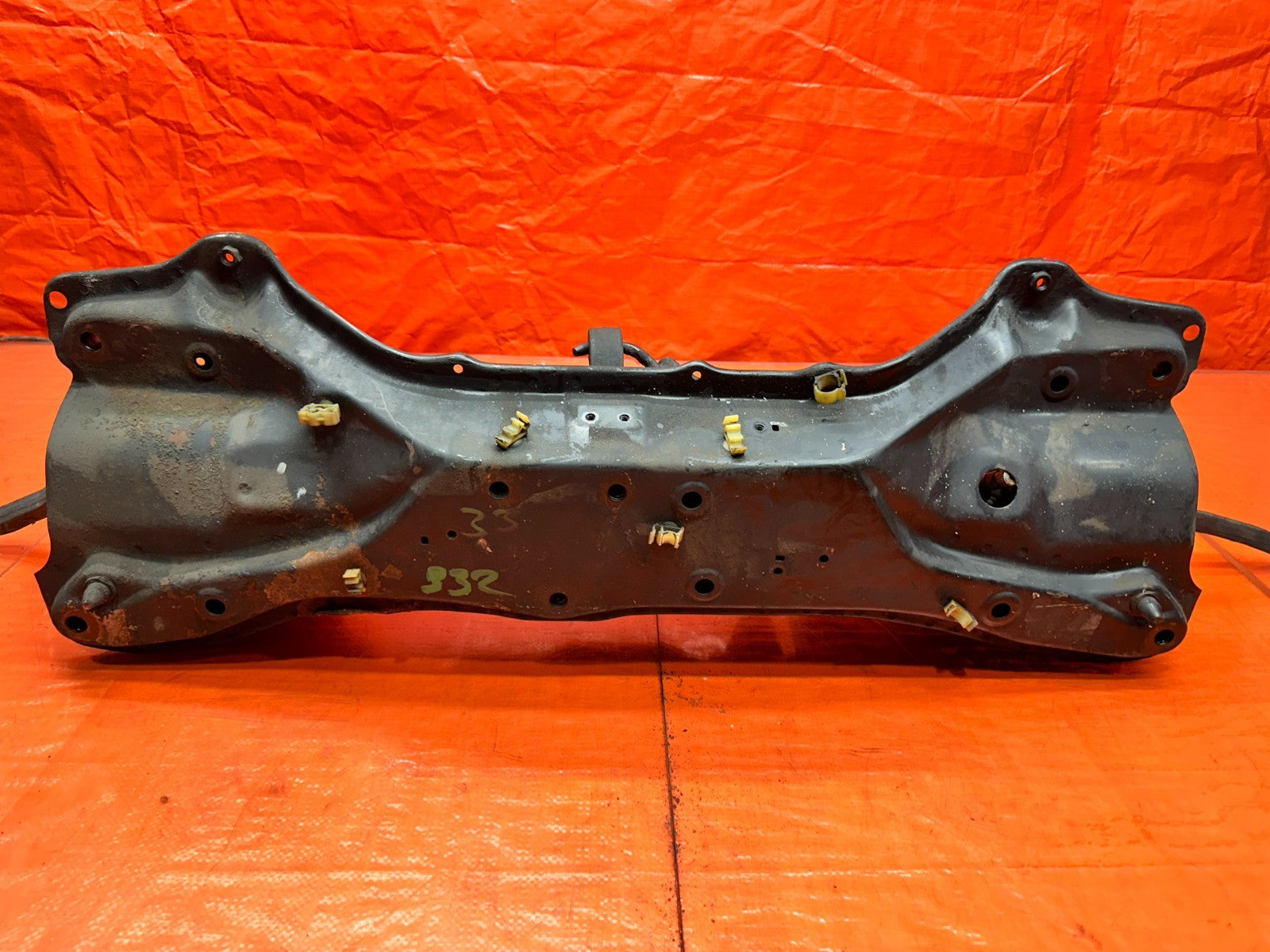 92 96 HONDA PRELUDE FRONT SUBFRAME REAR HALF W/ STEERING RACK  AS WELL OEM #3328