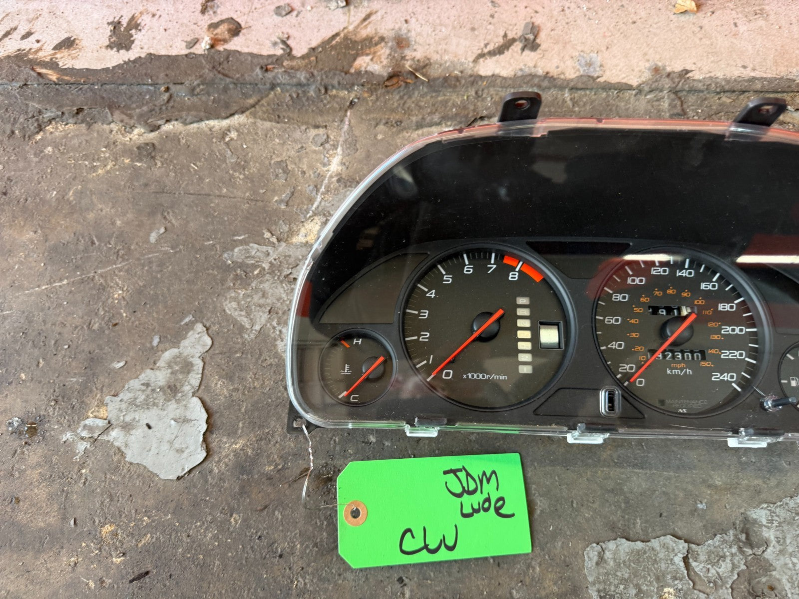 97 01 HONDA PRELUDE   AUTOMATIC INSTRUMENT GAUGE CLUSTER SPEEDOMETER  OEM #LUDE4