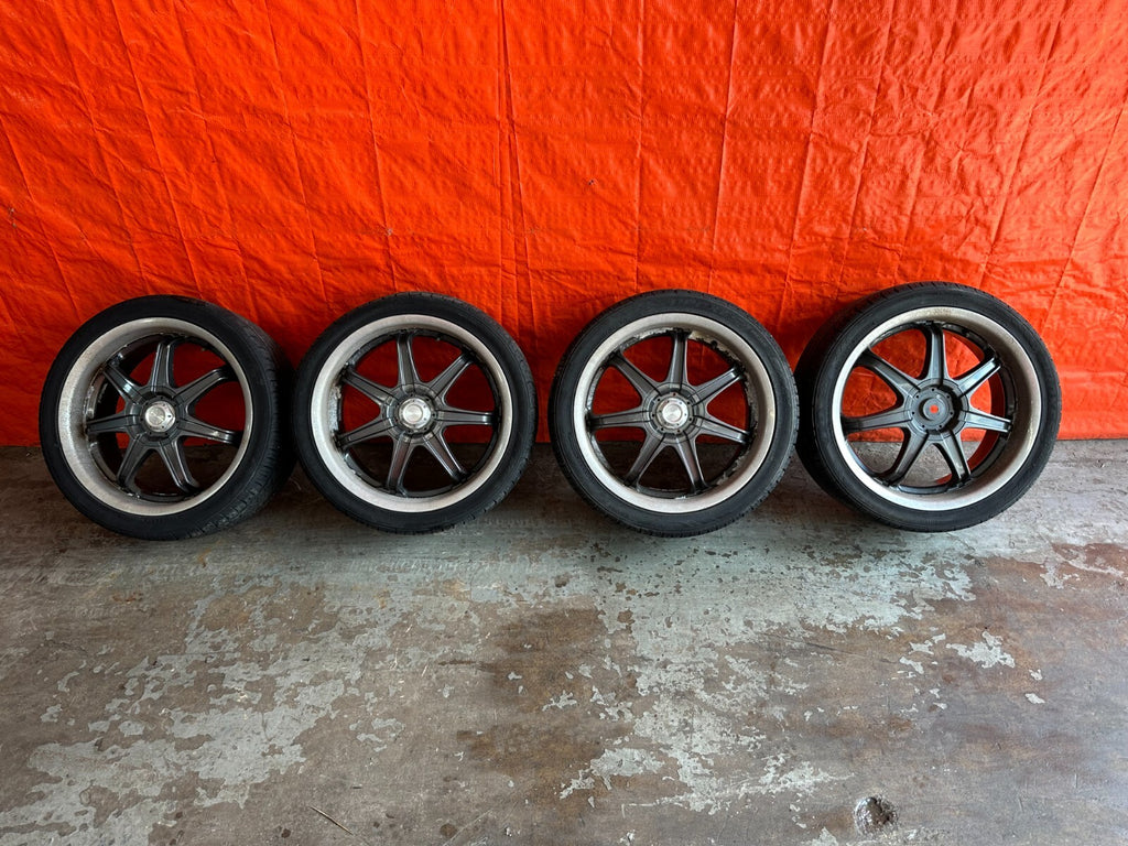 97 01 HONDA PRELUDE   UNKNOWN BRAND   7 SPOKE   18 INCH WHEELS W/ TIRES   #2100