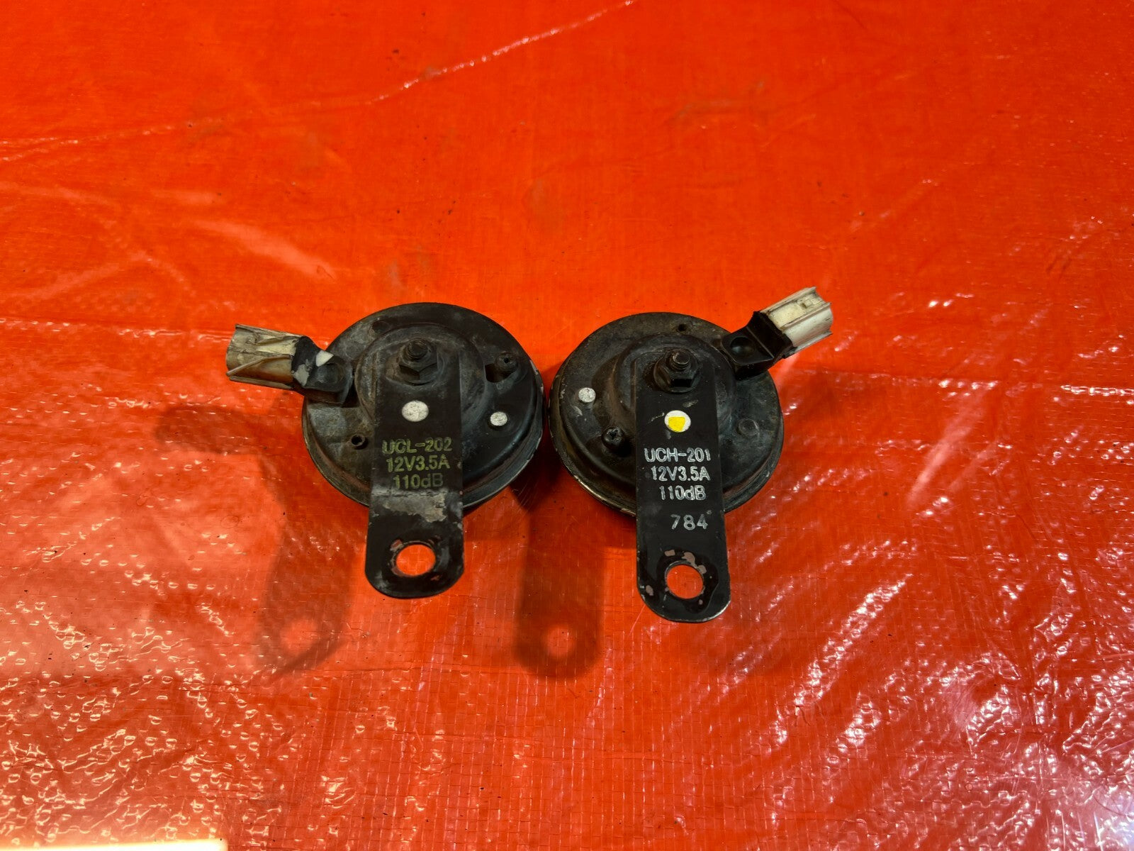 2008 08 HONDA CIVIC   SI MODEL   HIGH AND LOW NOTE HORN SET   OEM FACTORY #985