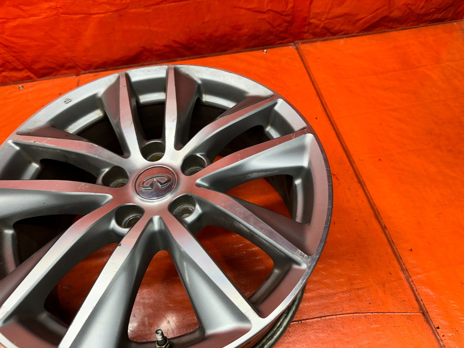 14-17 INFINITI Q50 17 INCH 10 SPOKE ALLOY WHEEL RIM W/ TPMS SENSOR OEM FACTORY5