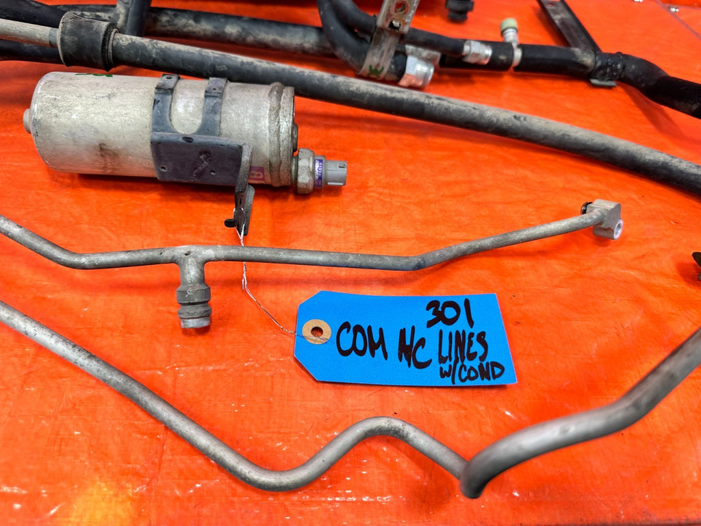 97 01 HONDA CR V CRV COMPLETE AIR CONDITIONING AC LINE SET W/ CONDENSER FAN 30110