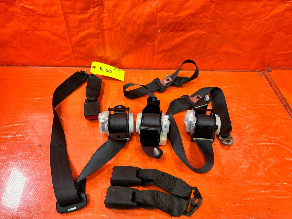 04 08 ACURA TSX   REAR SEAT BELT SET   LEFT & RIGHT SEAT BELTS   BLACK OEM #2750
