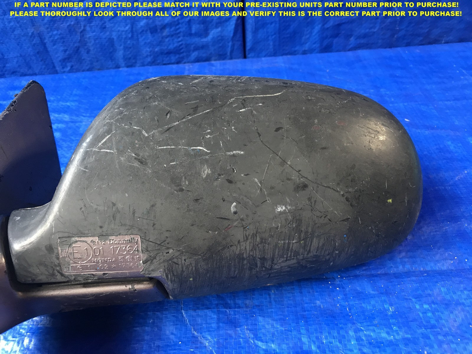 OEM 1990 1991 1992 1993 HONDA ACCORD DRIVER LEFT SIDE VIEW MIRROR BIN13 1