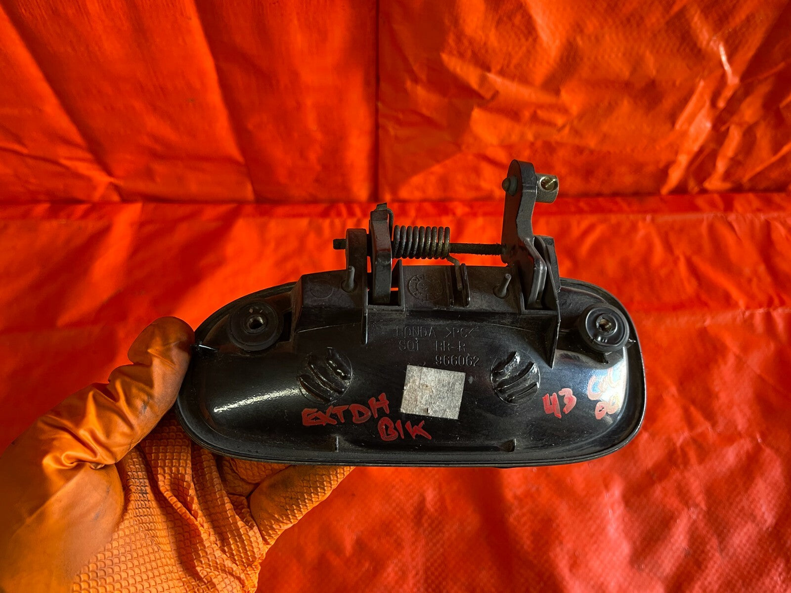 96 00 HONDA CIVIC   PASSENGER RIGHT REAR   EXTERIOR DOOR HANDLE   BLACK   OEM4
