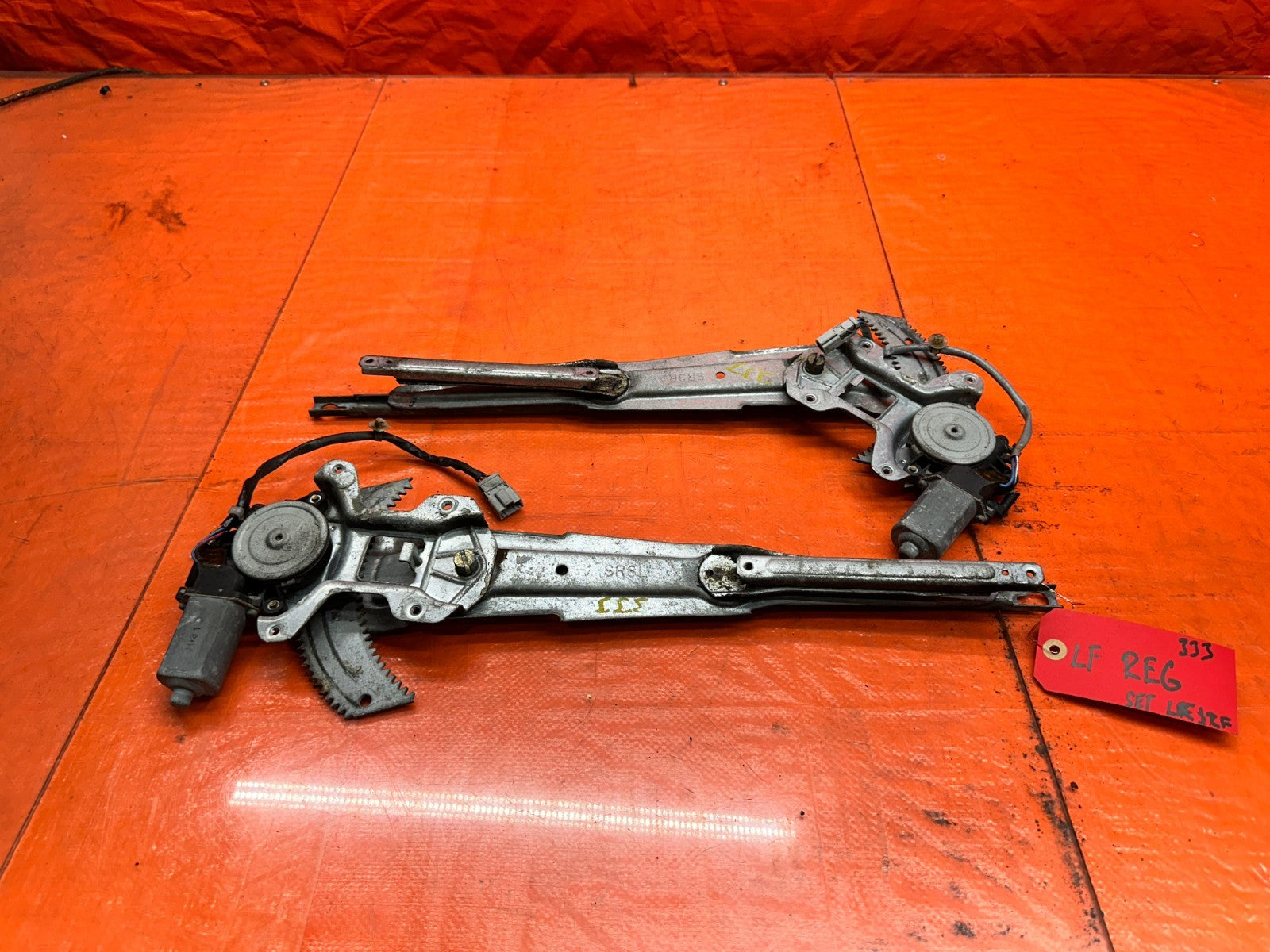 92 95 HONDA CIVIC 2D   POWER WINDOW REGULATORS MOTORS LEFT RIGHT   OEM #3330