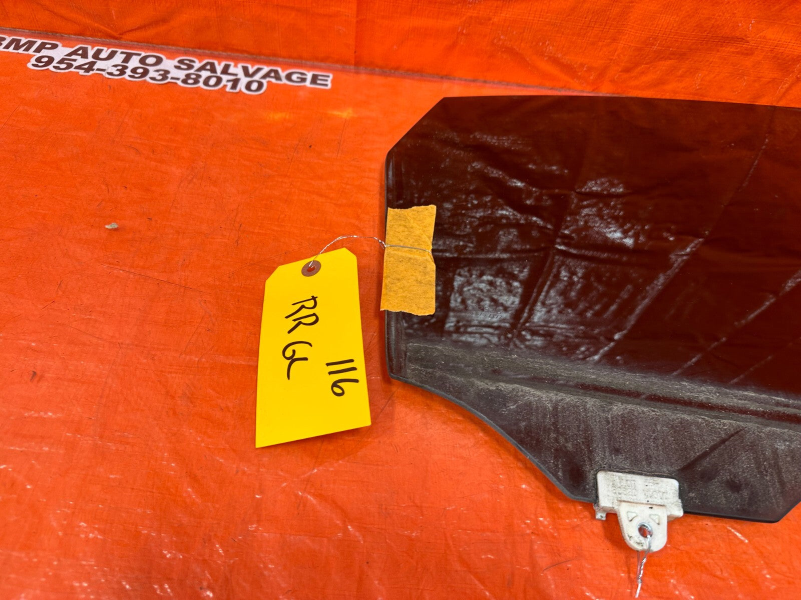 2010 10 INFINITI FX35   PASSENGER RIGHT REAR DOOR GLASS WINDOW   OEM #1167