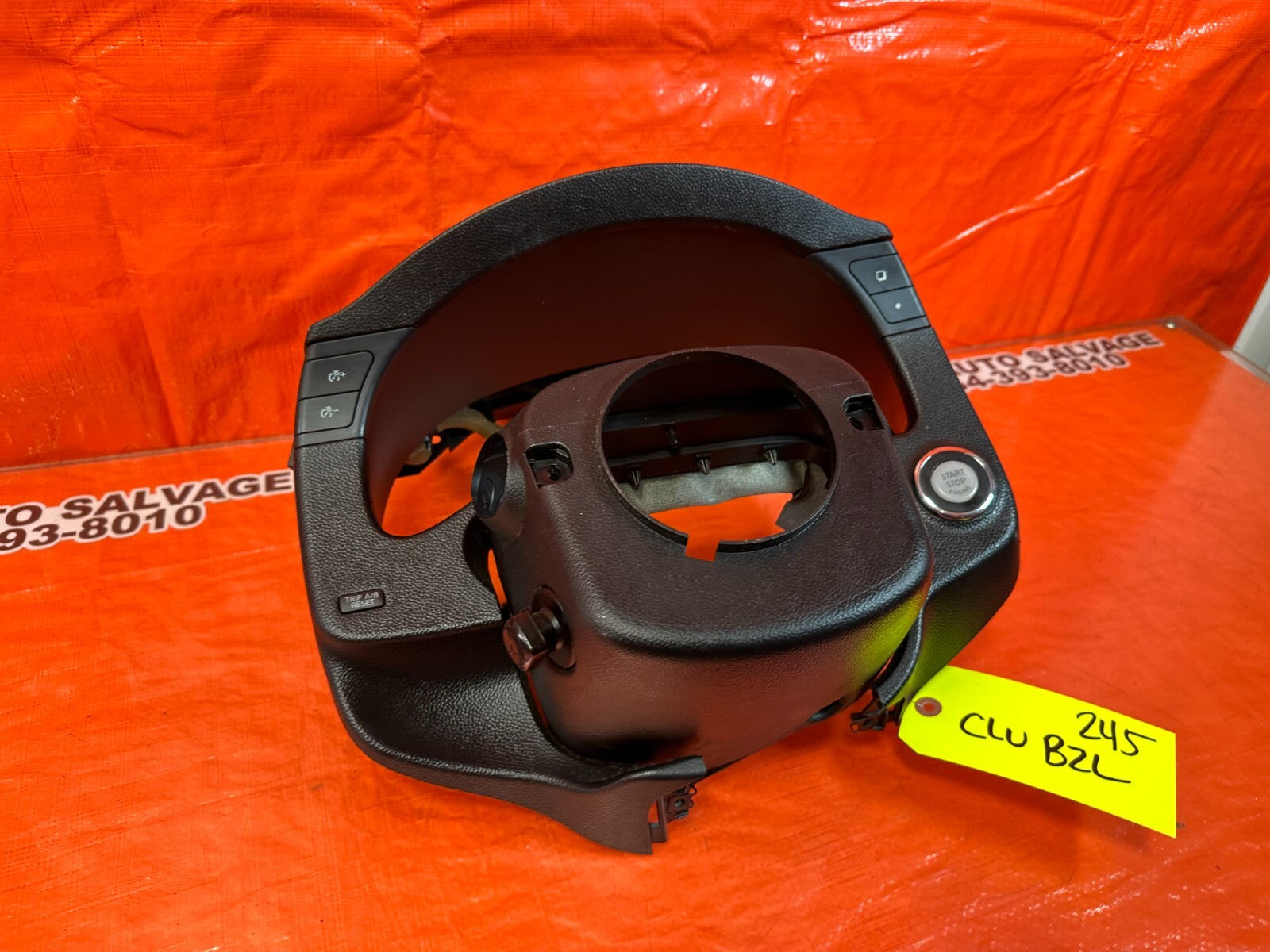 2015 INFINITI G37 Q60 COUPE STEERING COLUMN COVER W/ CLUSTER BEZZEL DAMAGE 24512
