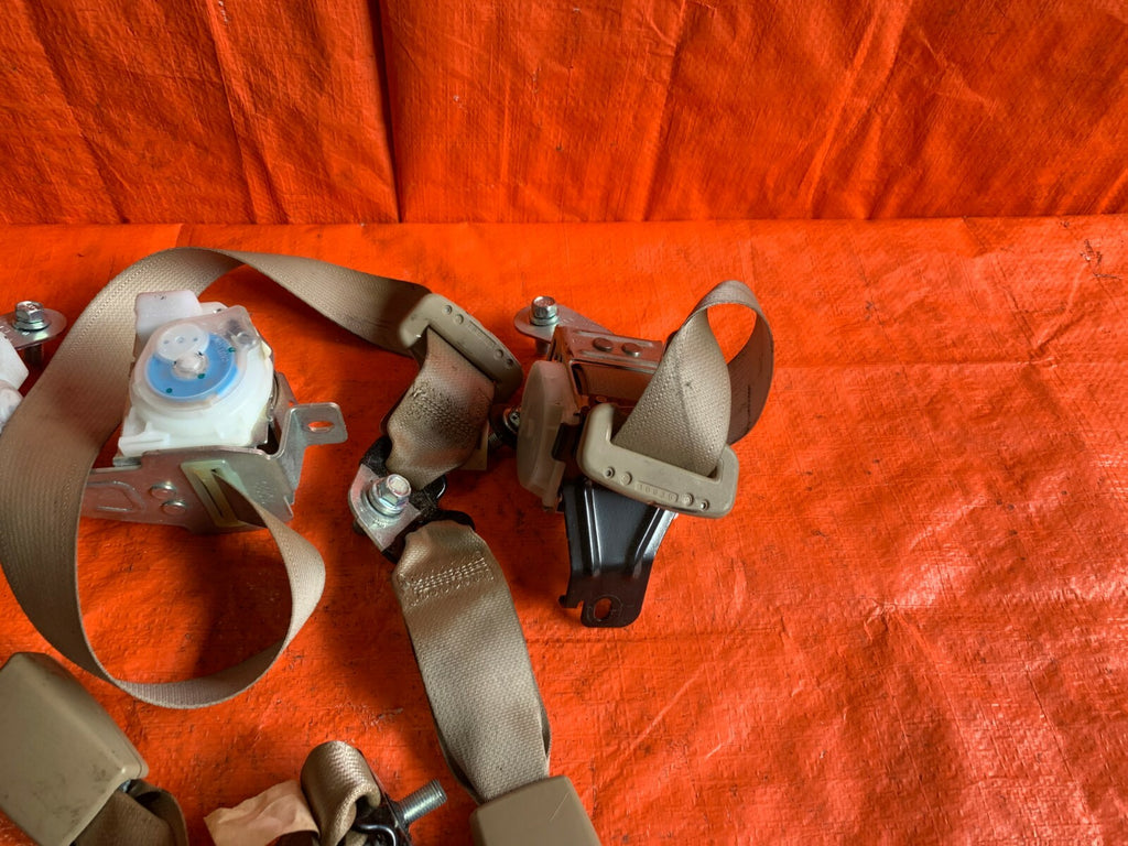 OEM 2006 06 HONDA ACCORD LX SEDAN   REAR SEAT BELT SET   LEFT CENTER RIGHT TAN3