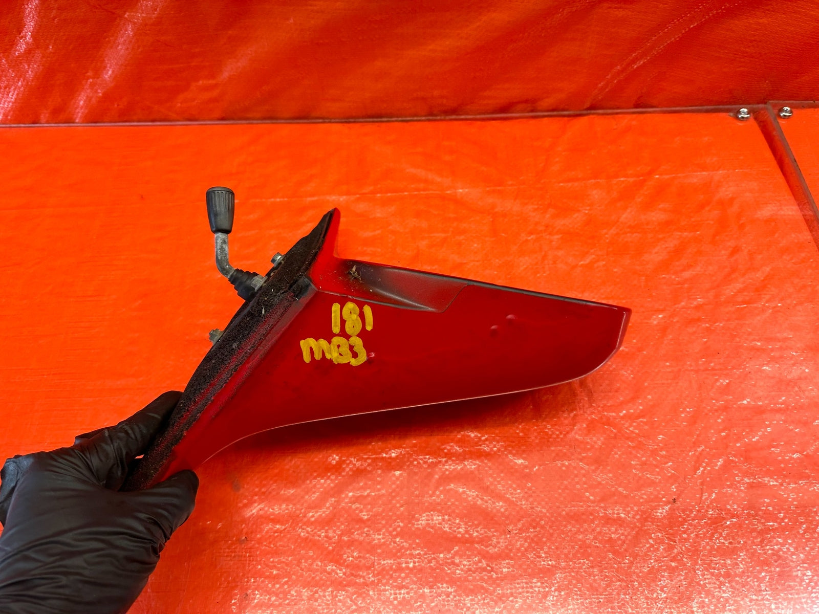 96 00 HONDA CIVIC   COUPE & HATCH   PASSENGER RIGHT SIDE VIEW MIRROR MANUAL RED10