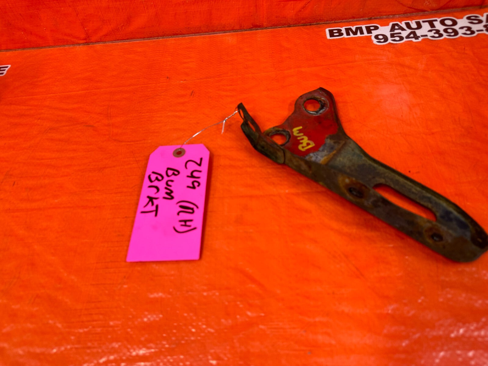 95 97 TOYOTA TACOMA   PASSENGER RIGHT FRONT   2WD ONLY   BUMPER BRACKET OEM 2496