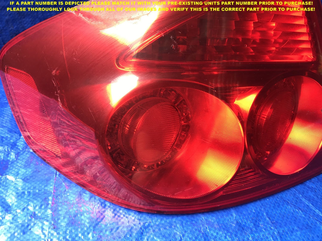 OEM 2005 2006 05 06 INFINITI G35 DRIVER LEFT REAR TAIL LIGHT L LH 220 637903