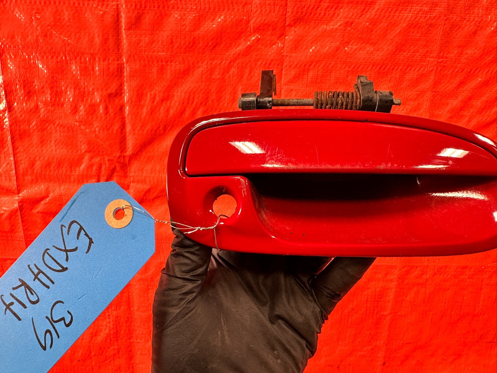 96 00 HONDA CIVIC   PASSENGER RIGHT EXTERIOR DOOR HANDLE RED COLOR   OEM #3193