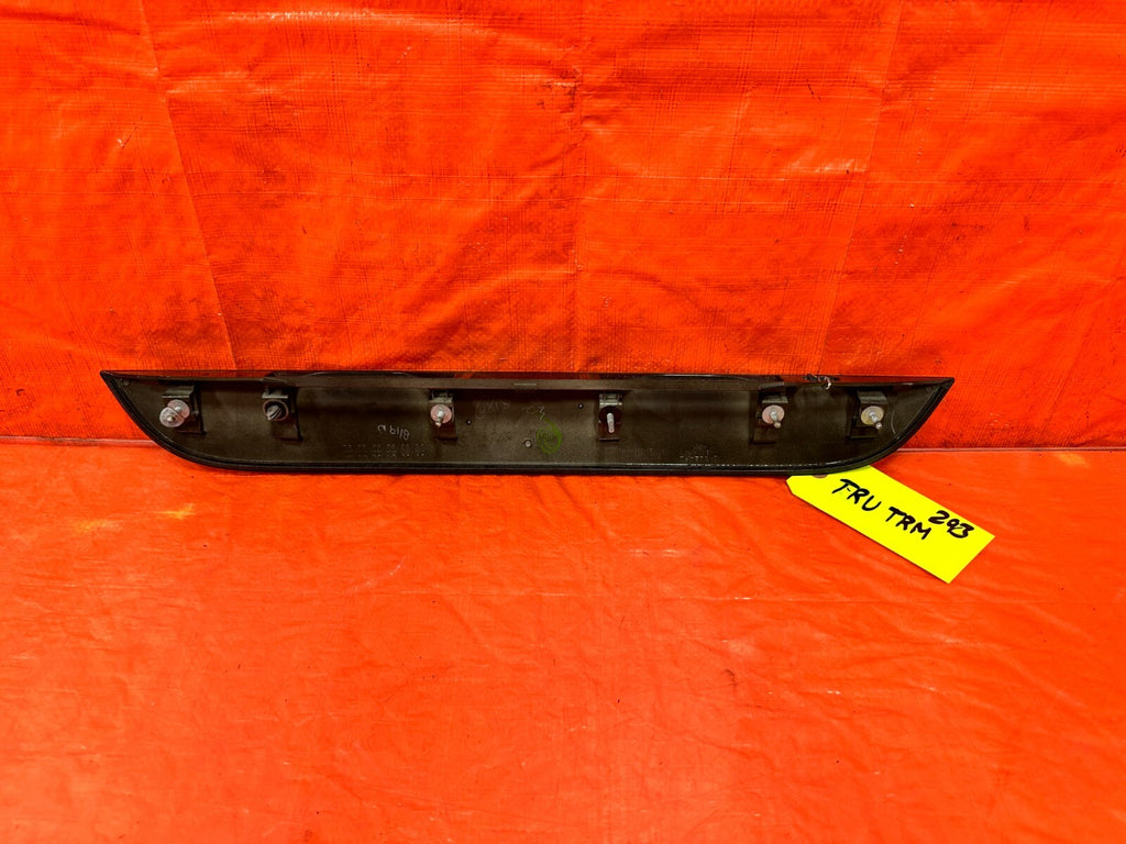 13 16 SCION FRS   REAR CENTER   TRUNK INSERT WITH SCION BADGE INSIGNIA OEM 2934