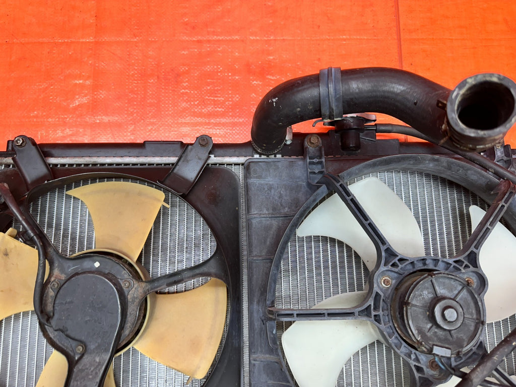 97 01 HONDA PRELUDE 2.2L MT MANUAL RADIATOR CONDENSER COOLING FANS OEM #3365