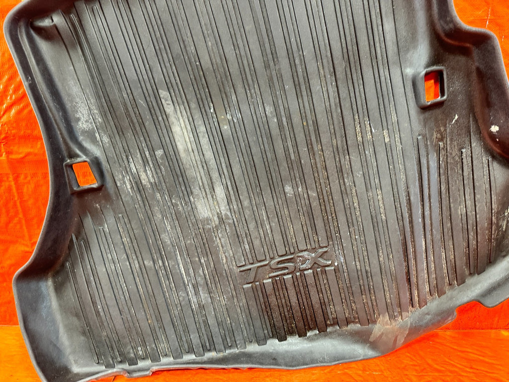 04 08 ACURA TSX   TSX LOGO   ALL WEATHER RUBBER TRUNK MAT LINER LINING   OEM 3226