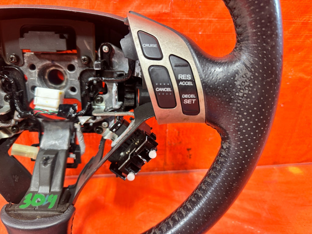 04 05 ACURA TSX   STEERING WHEEL   BLACK LEATHER WRAP   OEM FACTORY #3042