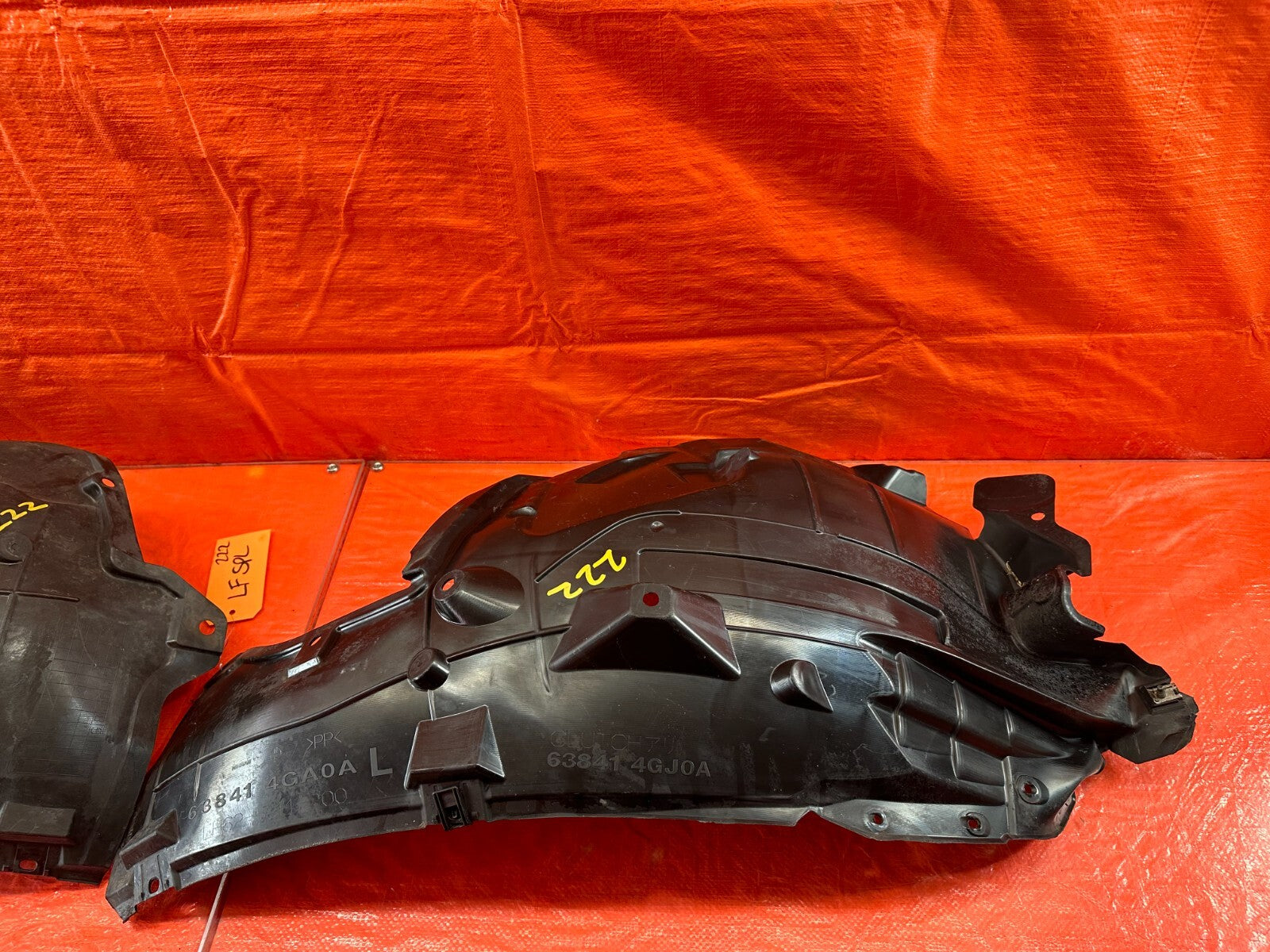 14 20 INFINITI Q50 DRIVER LEFT FRONT FRONT & REAR FENDER LINER SPLASH SHIELD 2221