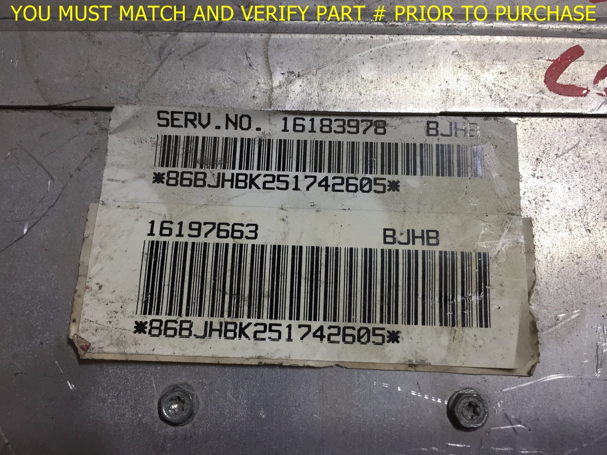 OEM 1995 PONTIAC GRAND AM ENGINE COMPUTER ECU ECM EBX BRAIN MODULE 16183978 BHJB1