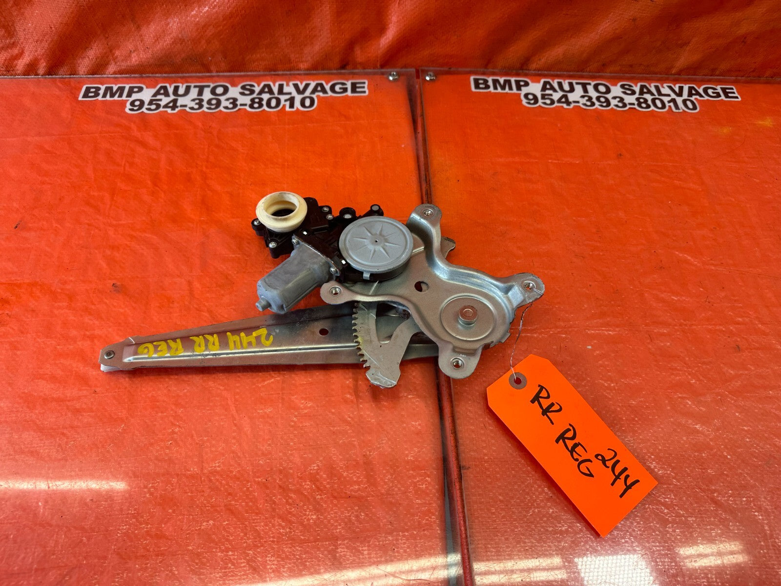 07 12 LEXUS ES350   PASSENGER RIGHT REAR WINDOW REGULATOR W/ MOTOR   OEM #2440