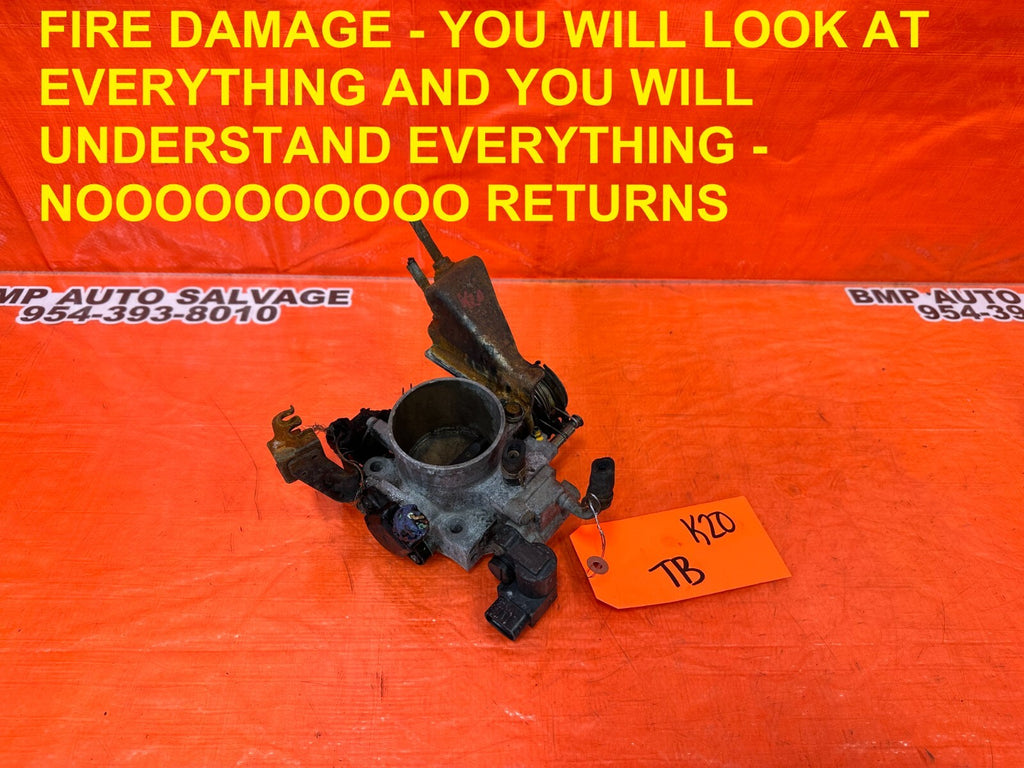 02 04 ACURA RSX TYPE S K20A2 ENGINE MOTOR THROTTLE BODY   THERE ARE FLAWS  0