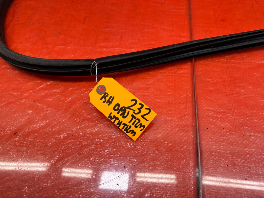 09 15 INFINITI G37 CONVERTIBLE RIGHT CHASSIS TO DOOR OPEN TRIM RUBBER STRIP #2323