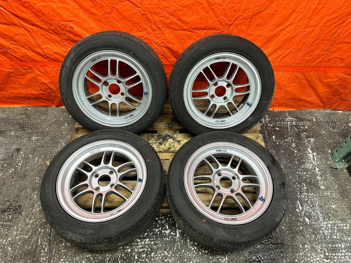 ENKEI RPF1 15x7 +41 4x100 WHEELS RIMS SET HONDA CIVIC INTEGRA MIATA CIVIC DEL SO0