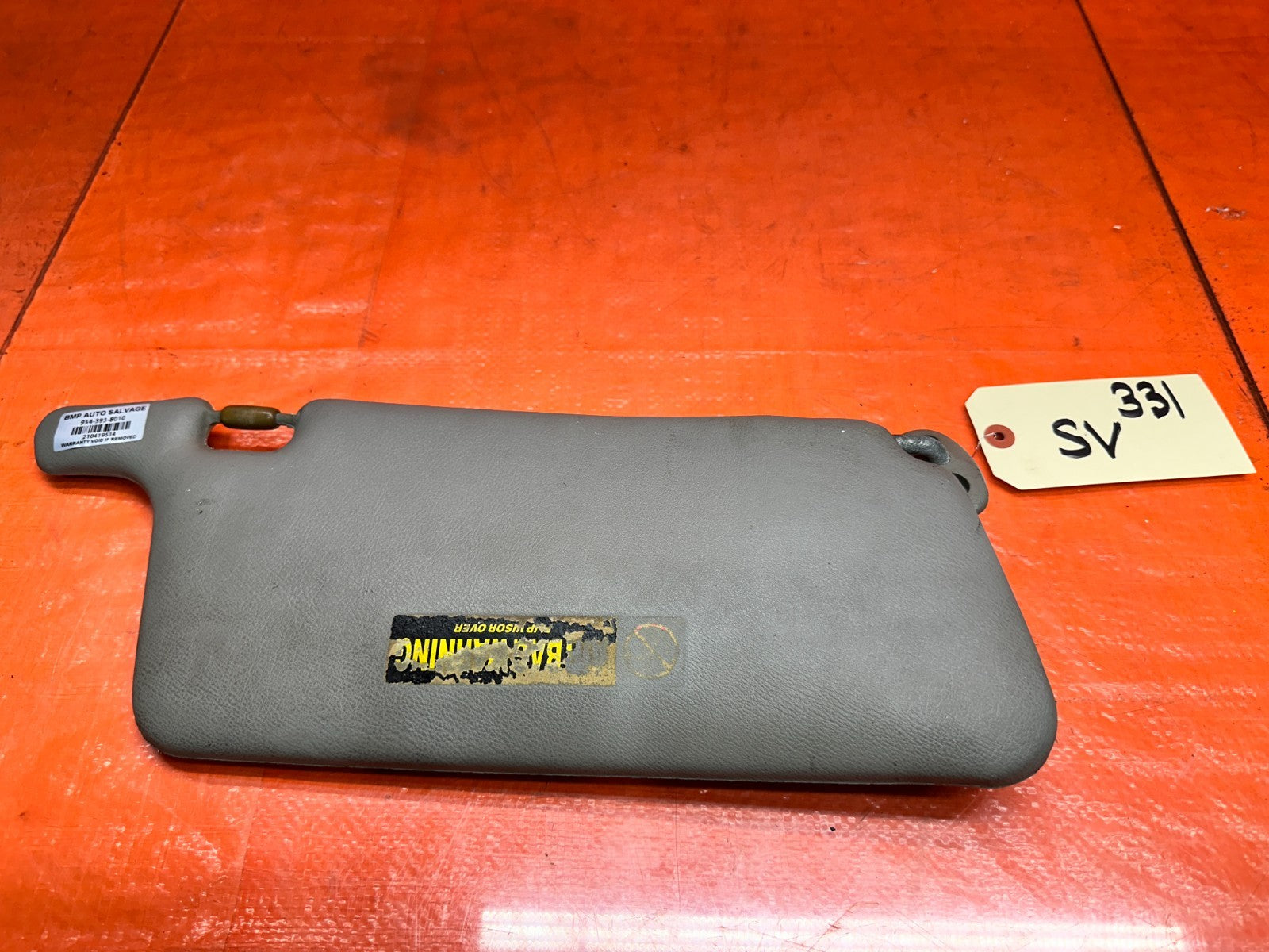 1994 2001 ACURA INTEGRA LEFT DRIVER SIDE SUN VISOR SUNVISOR GRAY OEM #3310