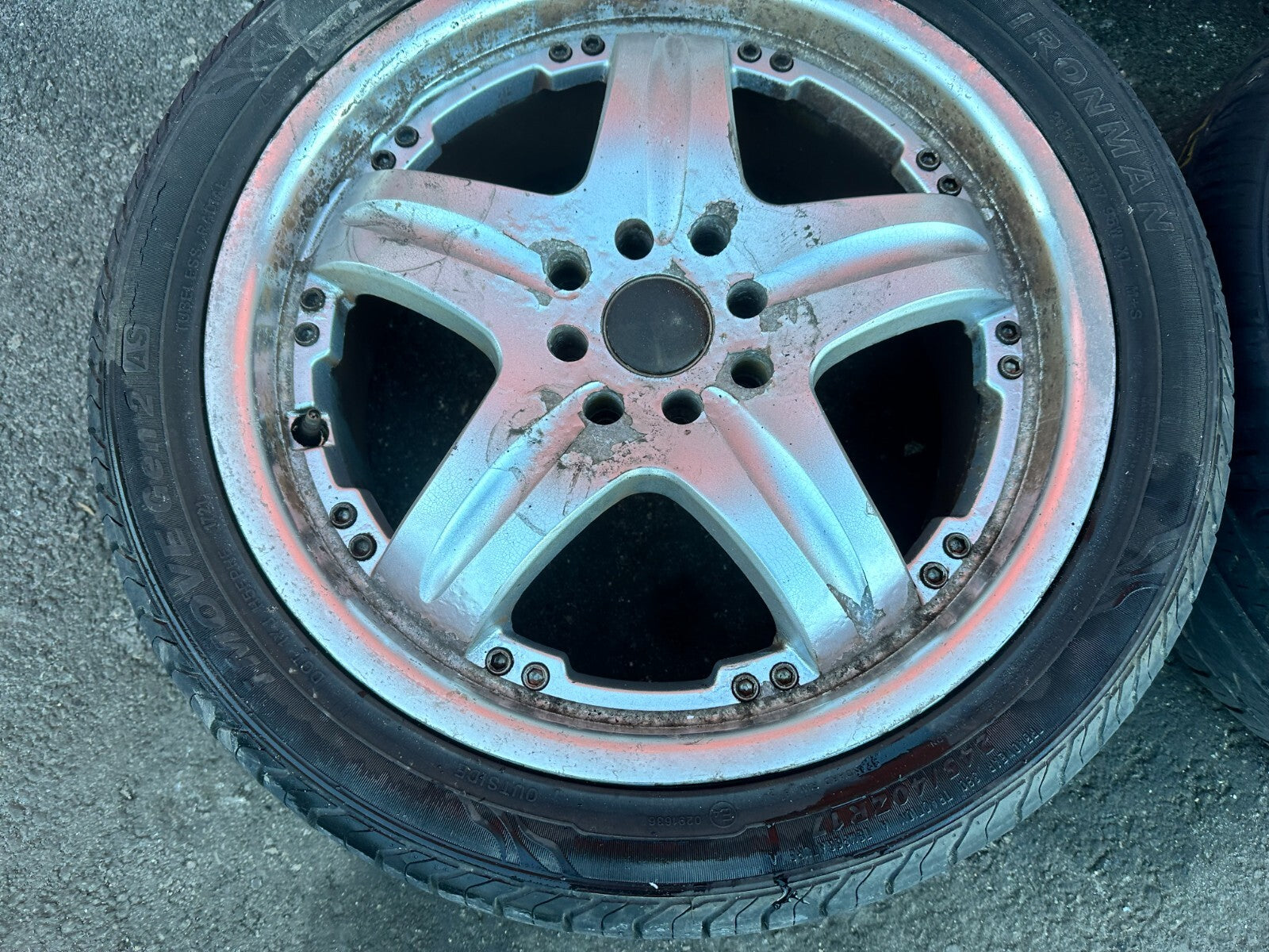 92 96 HONDA PRELUDE   5 SPOKE WHEELS AND TIRES   17 INCH   #27315