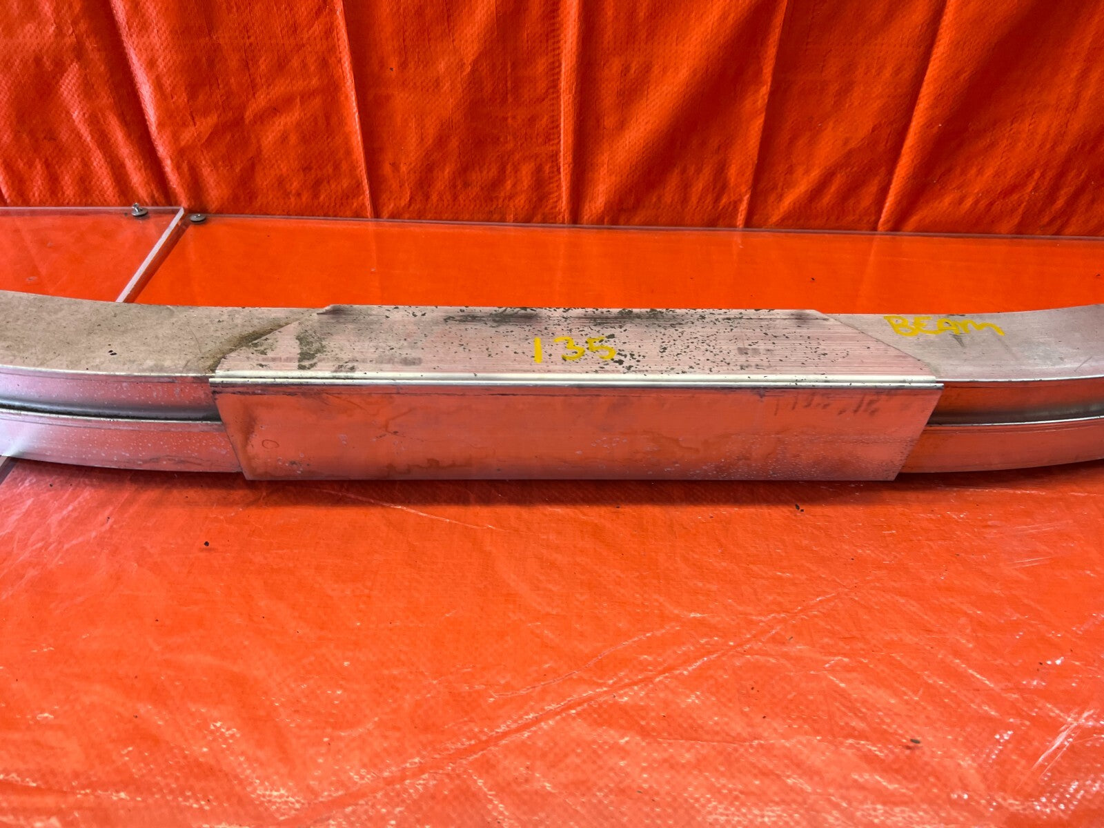 07 11 HONDA CIVIC SI SEDAN REAR CRASH BEAM REINFORCEMENT RE BAR RAIL BRACE #1356