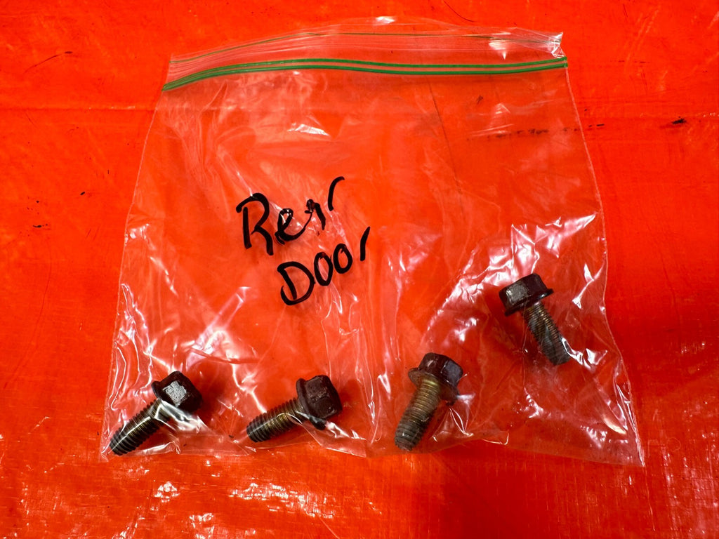 03 06 LANCER EVOLUTION VIII 8 EVO IX 9   REAR DOOR BOLTS HARDWARE OEM #EVO9A4